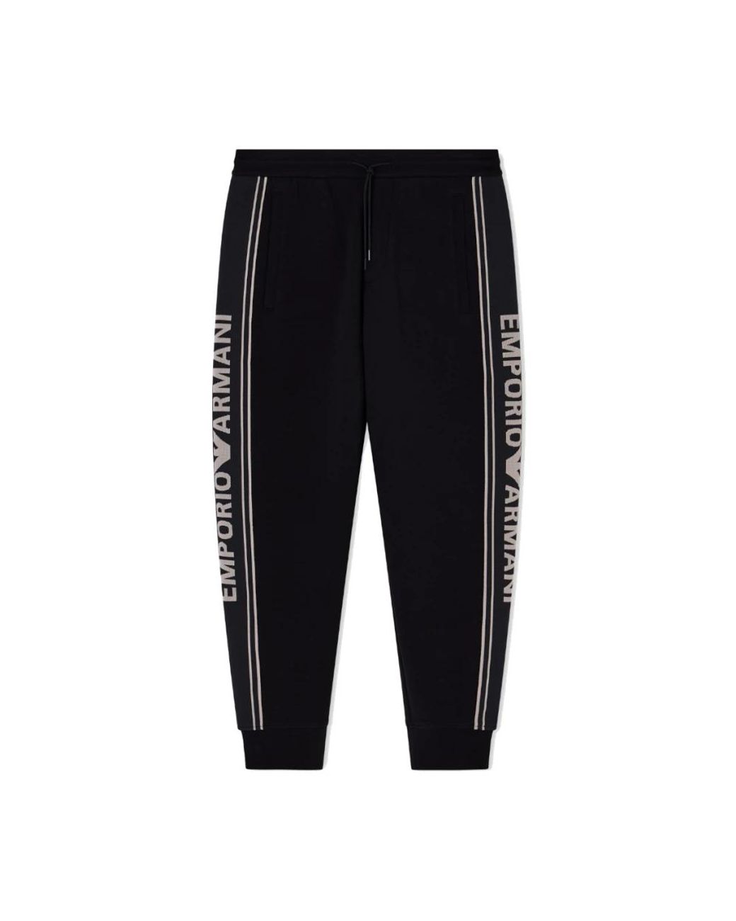 Emporio Armani Black Sweatpants for men
