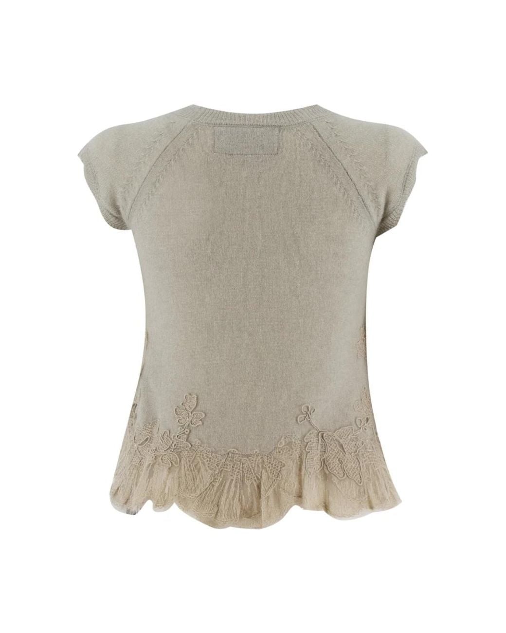 Ermanno Scervino Gray Cashmere Knitwear