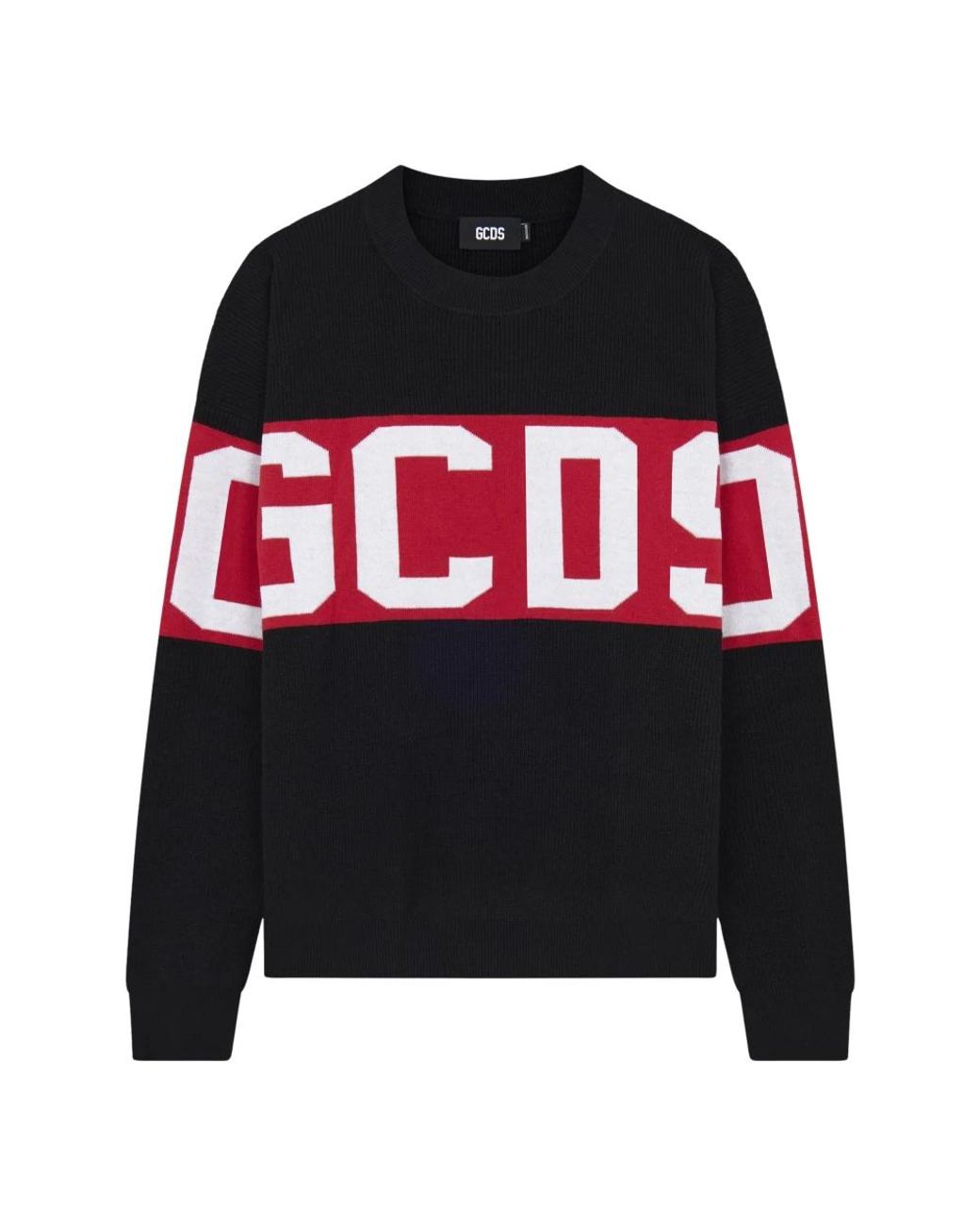Gcds Black Round-Neck Knitwear