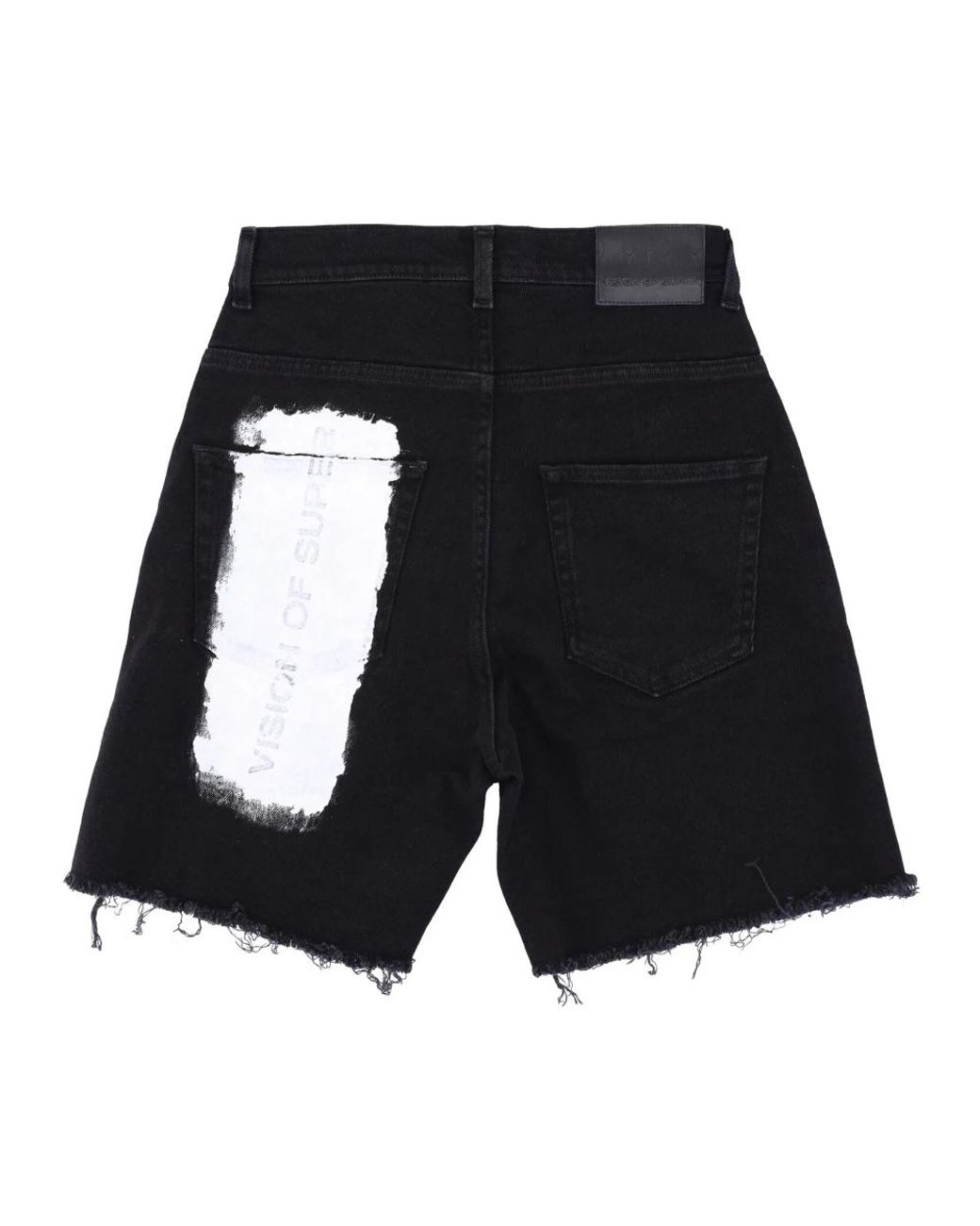 Vision Of Super Black Denim Shorts for men