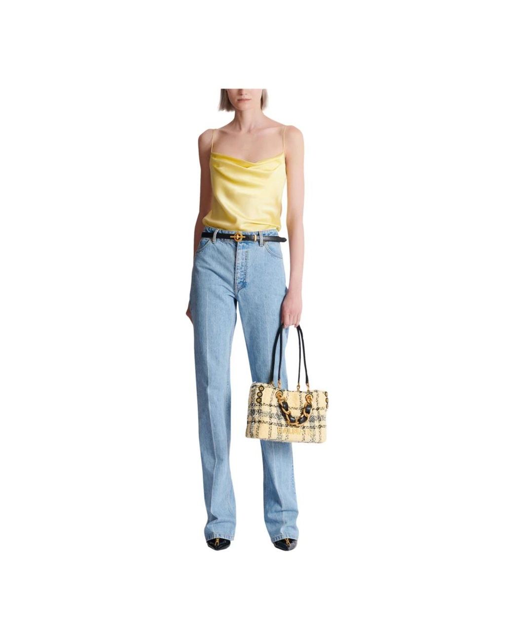 Boot-Cut Jeans Balmain en coloris Blue