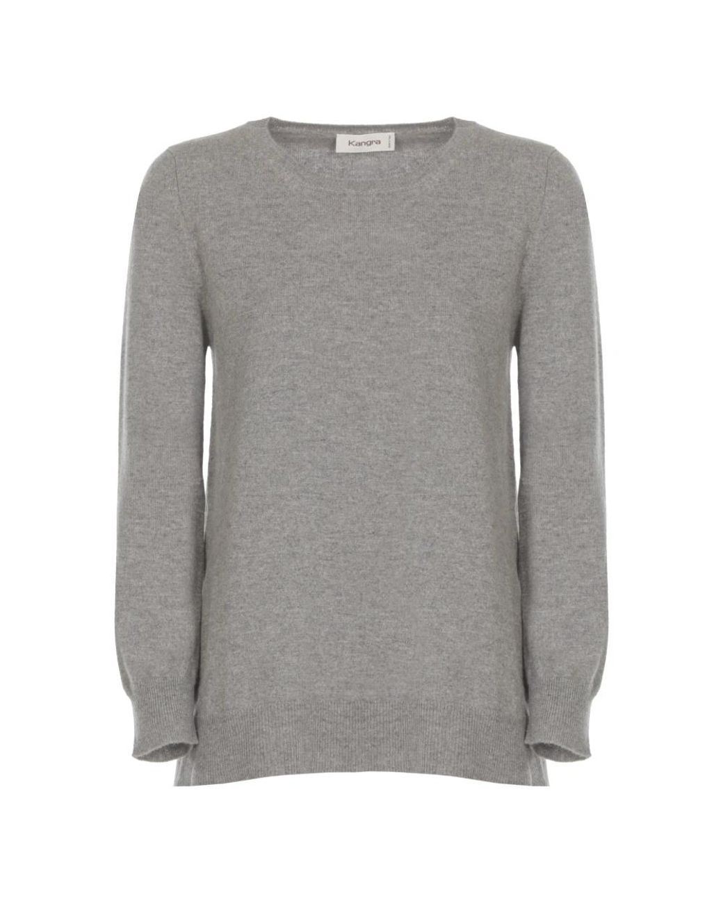 Kangra Gray Round-Neck Knitwear