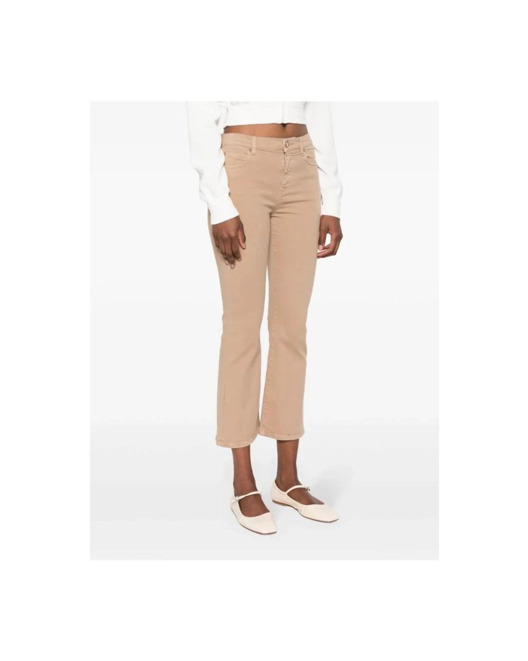 Pinko Natural Cropped Trousers