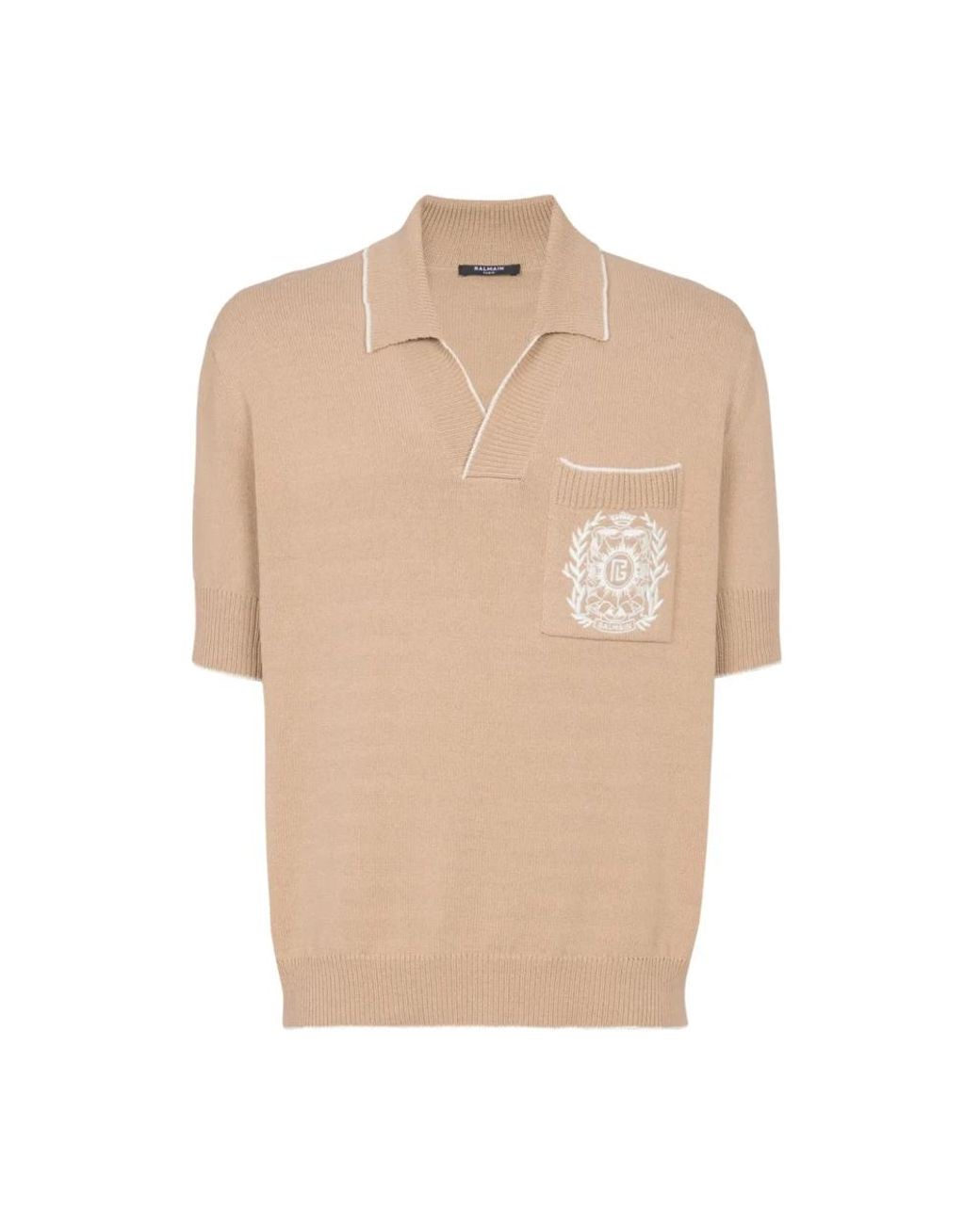 Balmain Natural Polo Shirts for men