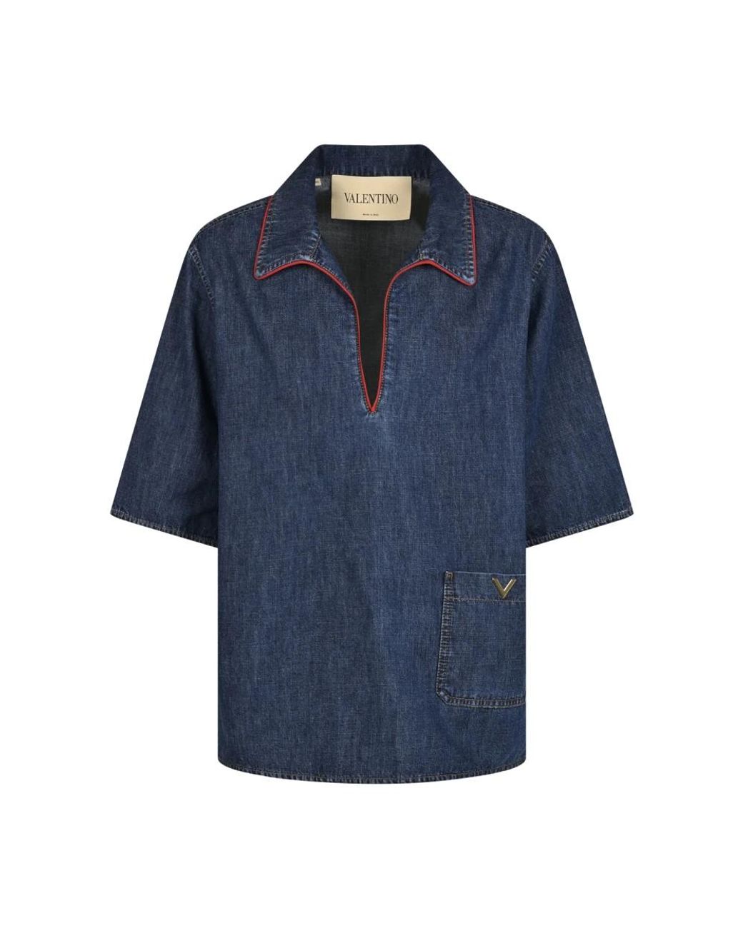 Valentino Camicia Denim in het Blue