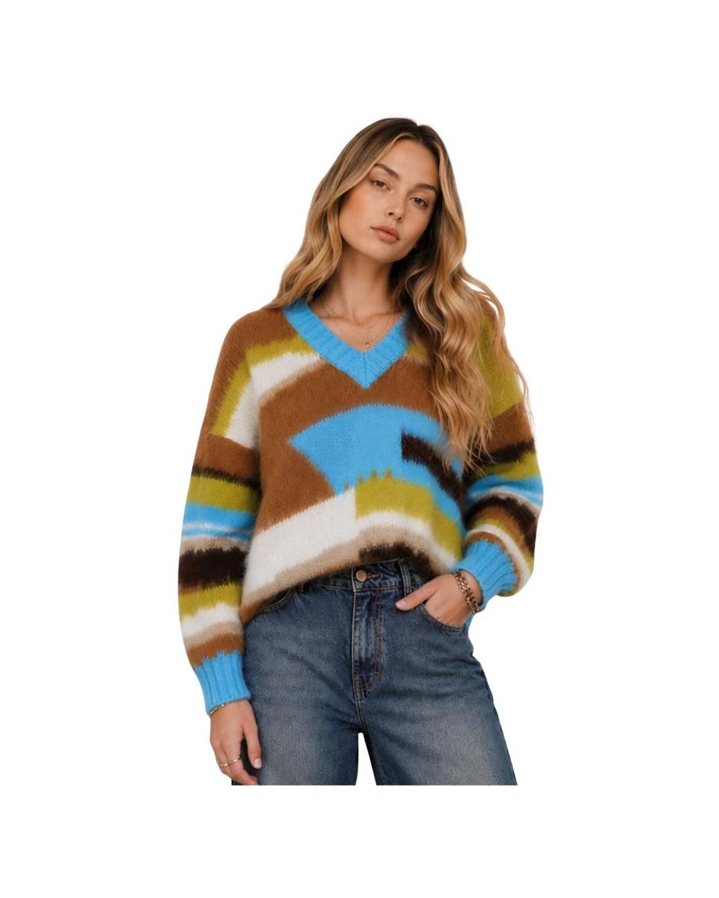 Kocca Blue V-Neck Knitwear