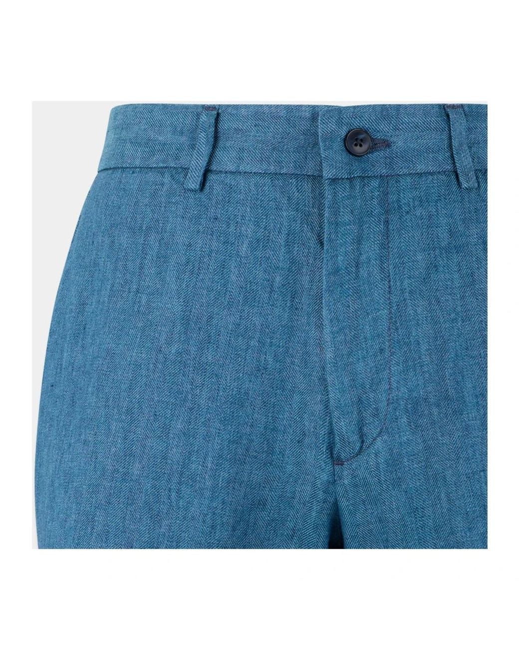 Brooks Brothers Blue Straight Trousers for men