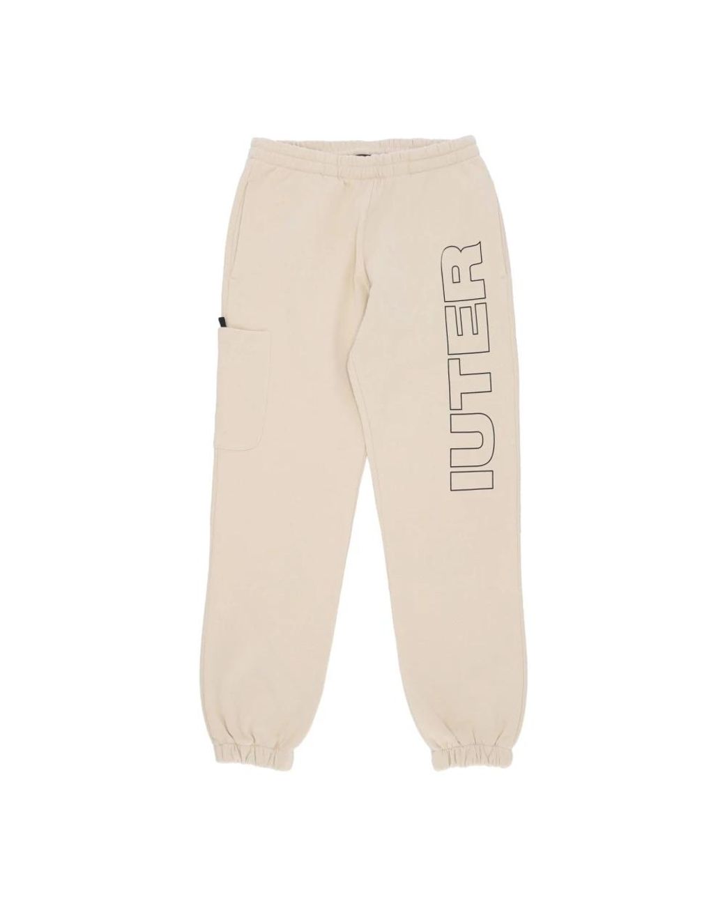 Iuter Broeken ,Katoen Fleece Tracksuit Trainingsbroeken Room in het Natural voor heren