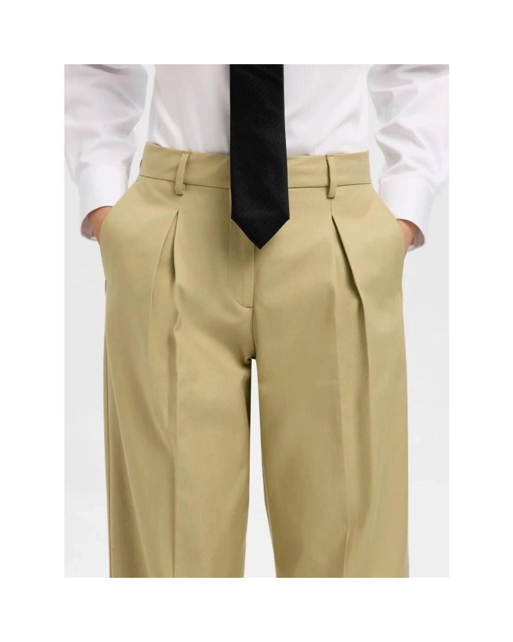 SELECTED Natural Wide Trousers