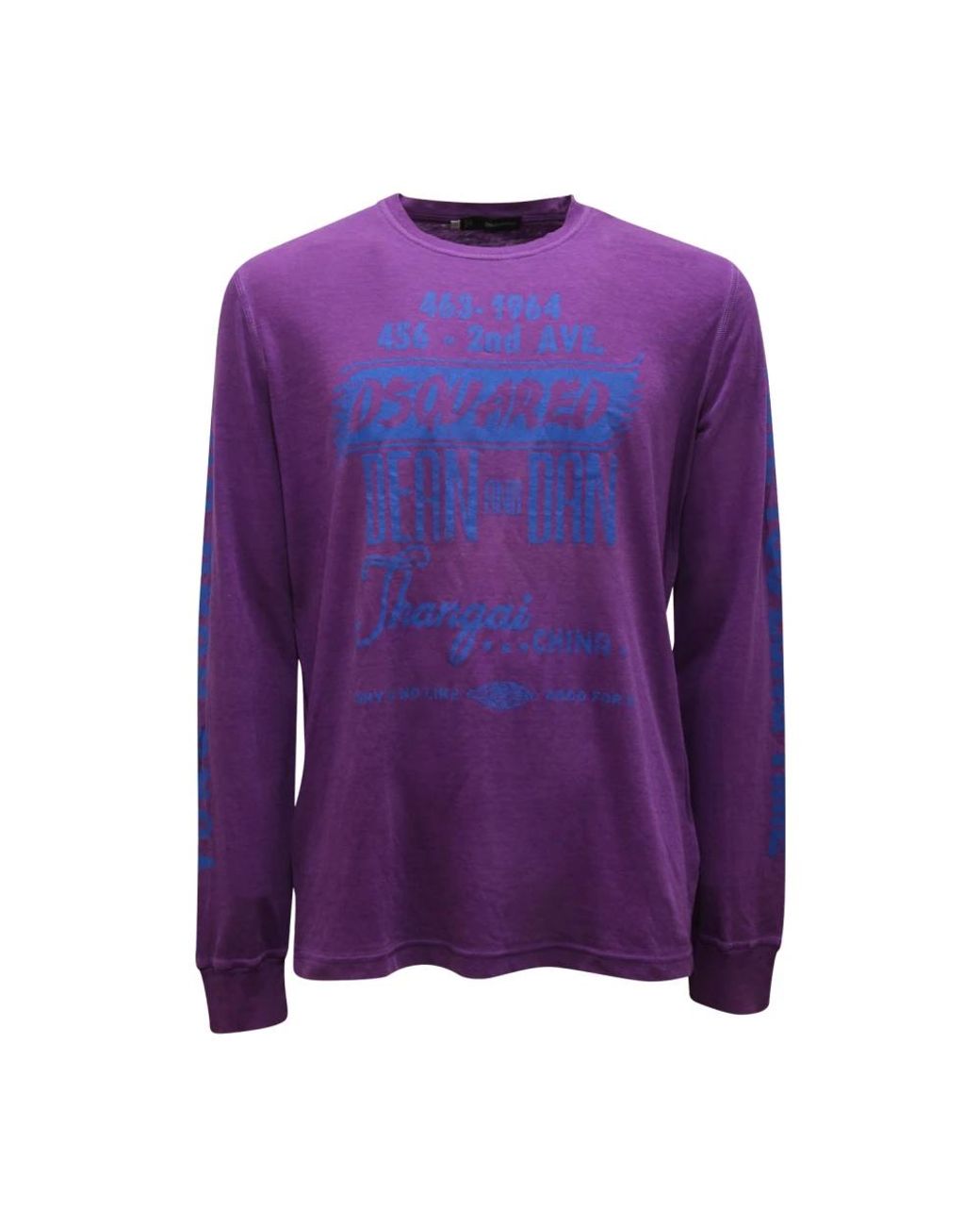 DSquared² Purple Long Sleeve T-Shirts for men