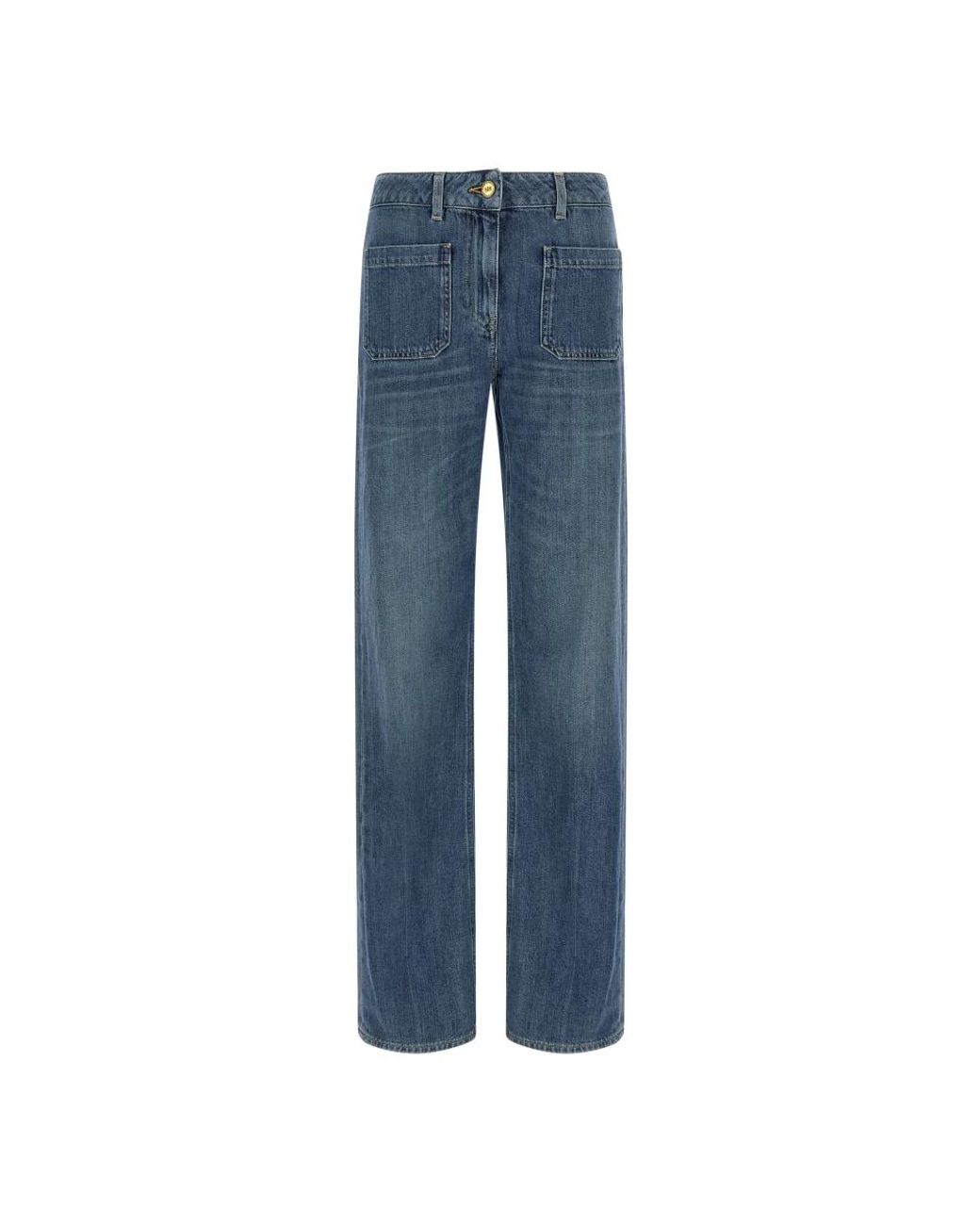 Elisabetta Franchi Blue Straight Fit Jeans