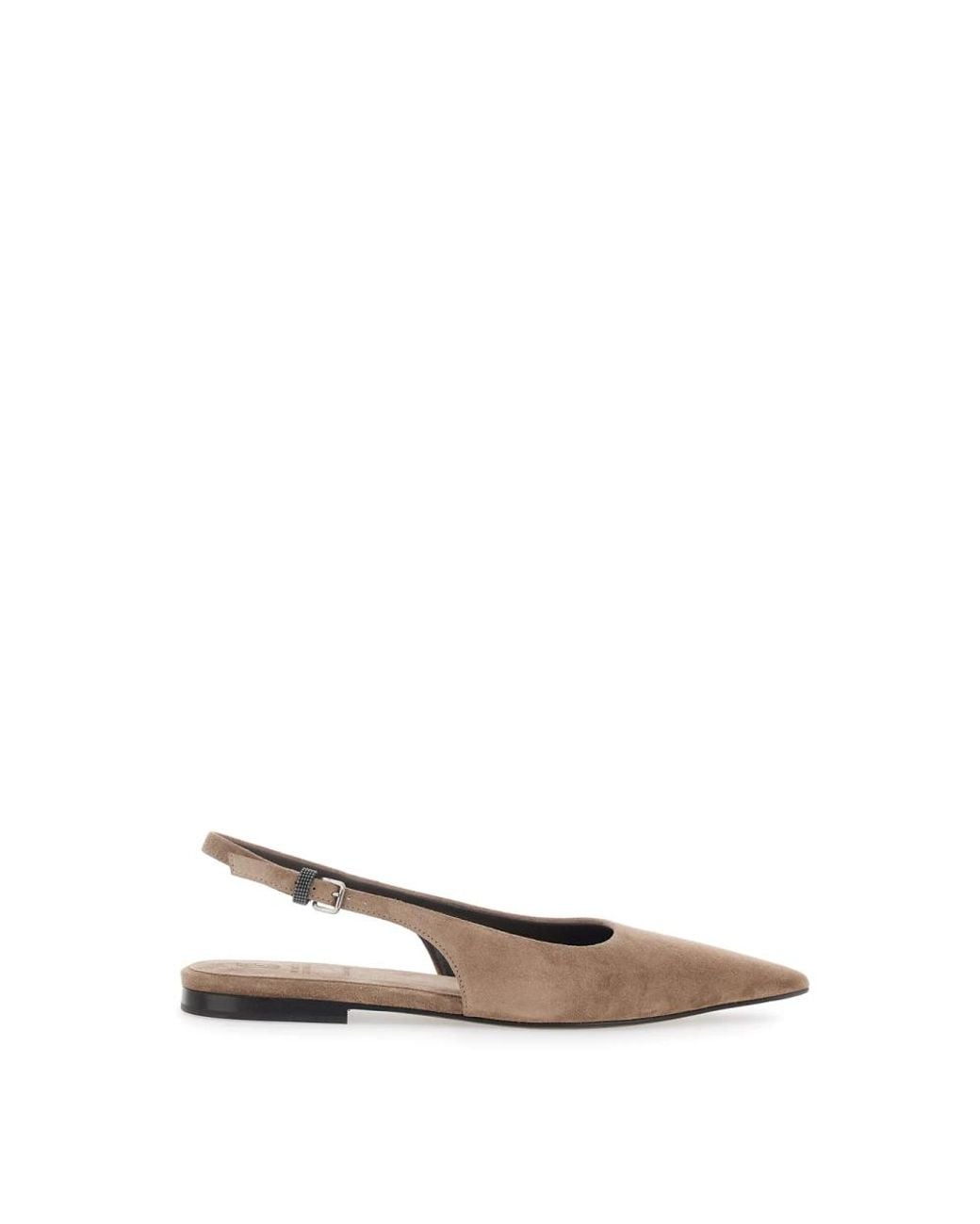 Brunello Cucinelli Natural Ballerina Shoes