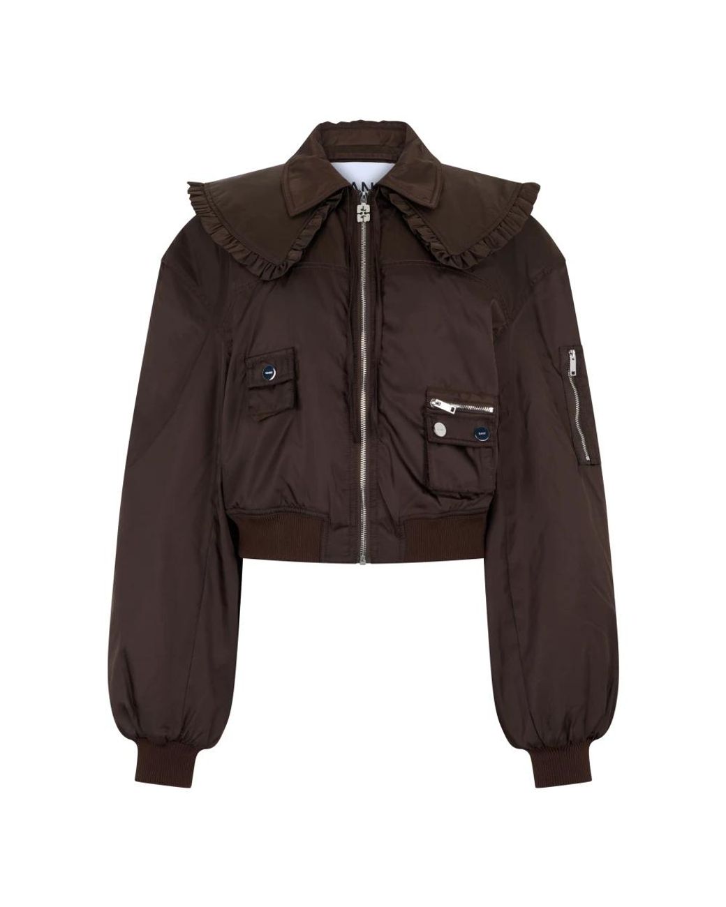 Ganni Brown Bomber Jackets