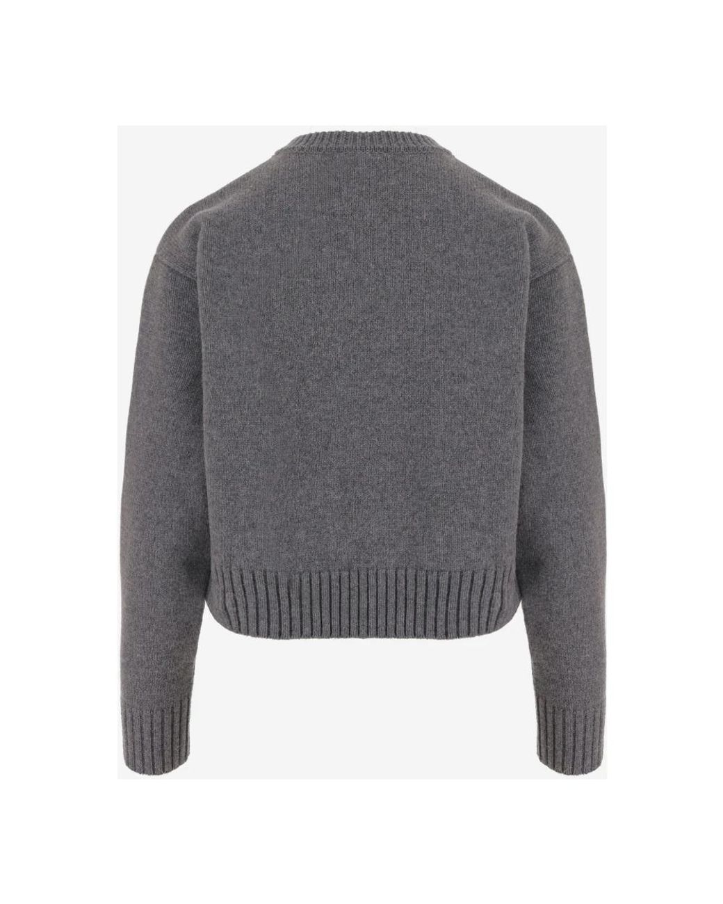 Patou Gray Round-Neck Knitwear
