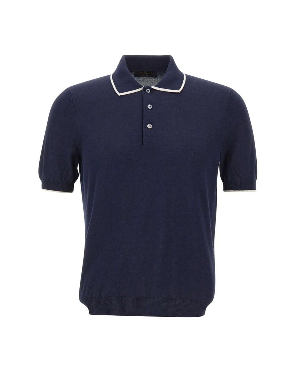 Gran Sasso Blue Polo Shirts for men