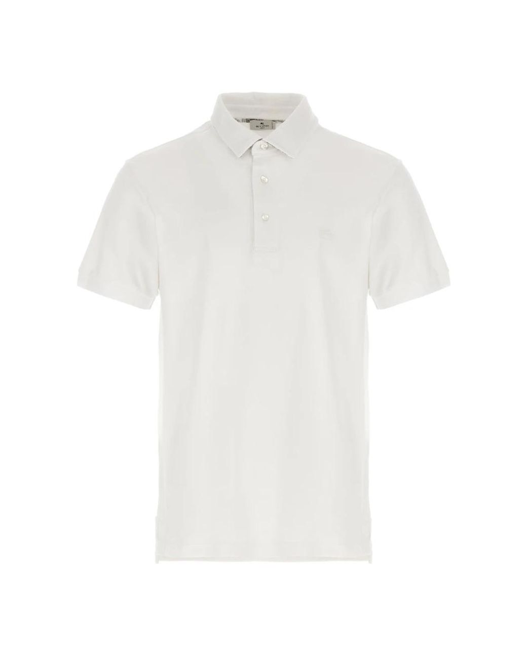 Etro Cotton Polo in het White voor heren