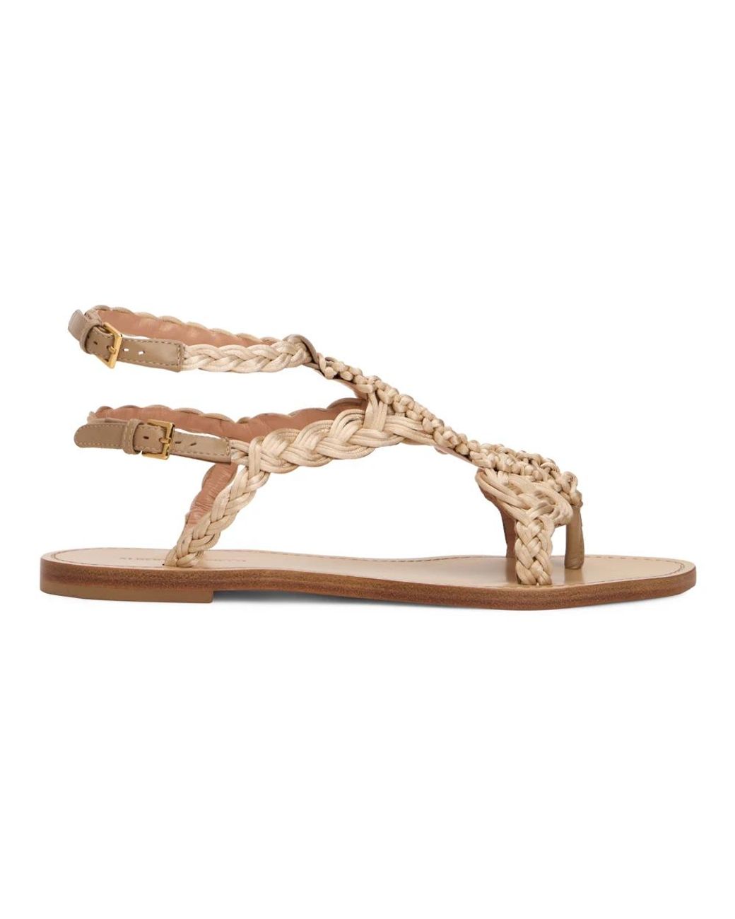 Flat Sandals di Alberta Ferretti in Metallic
