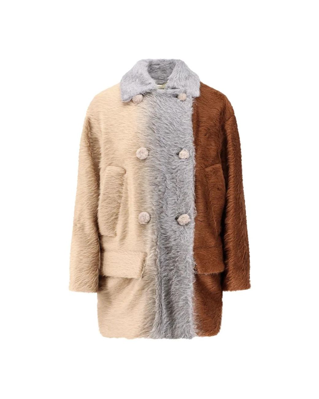 Fendi Alpaca Wol Knoopjas in het Brown