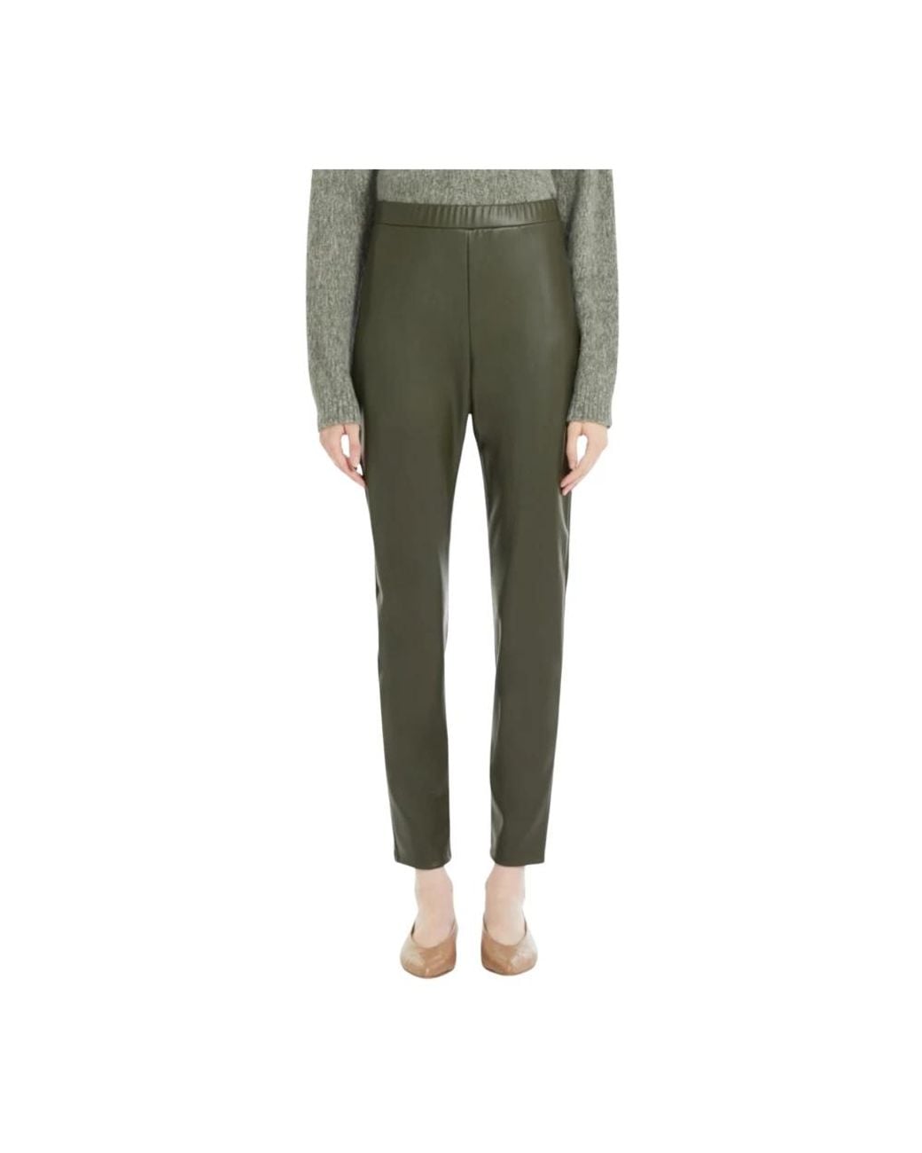 Max Mara Green Slim-Fit Trousers