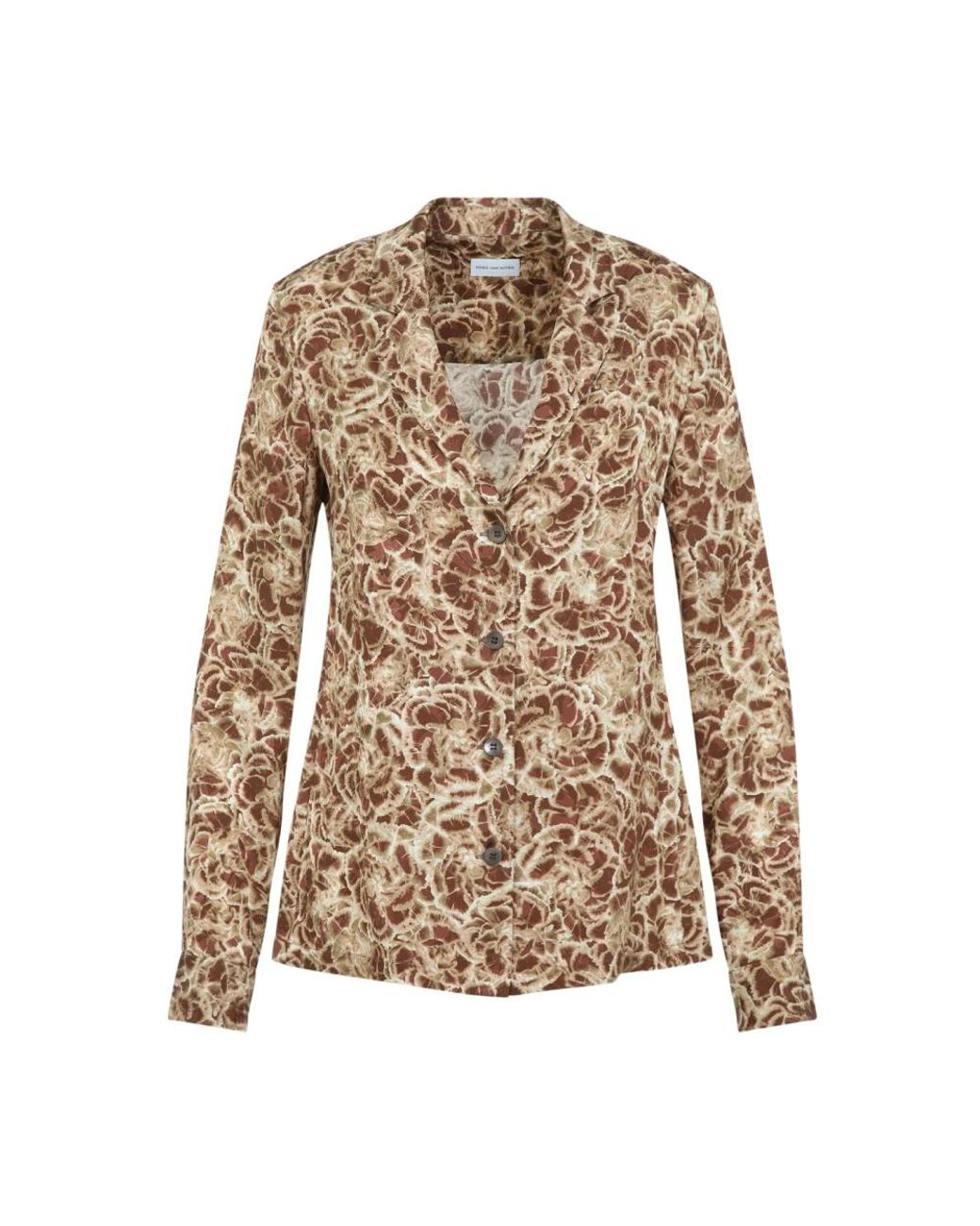 Dries Van Noten Colla Shirt in het Brown