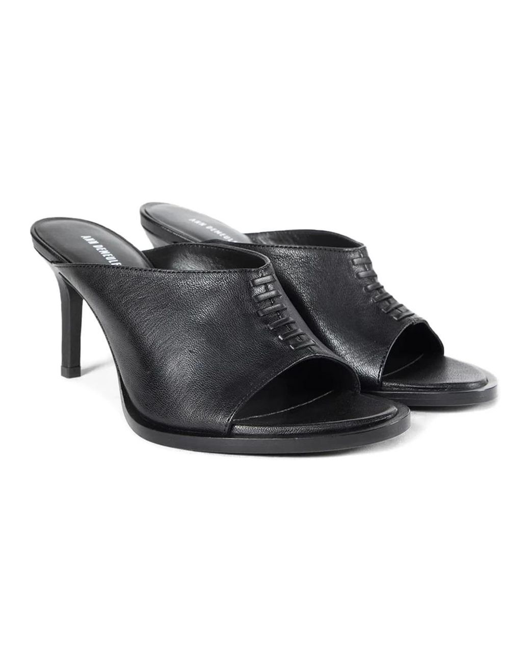 Ann Demeulemeester Black Heeled Mules