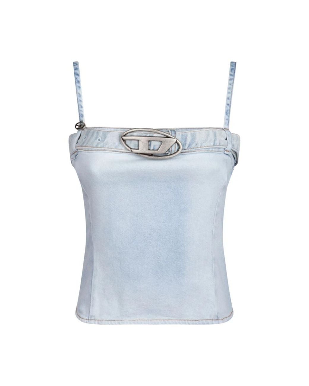 DIESEL Blue Sleeveless Tops