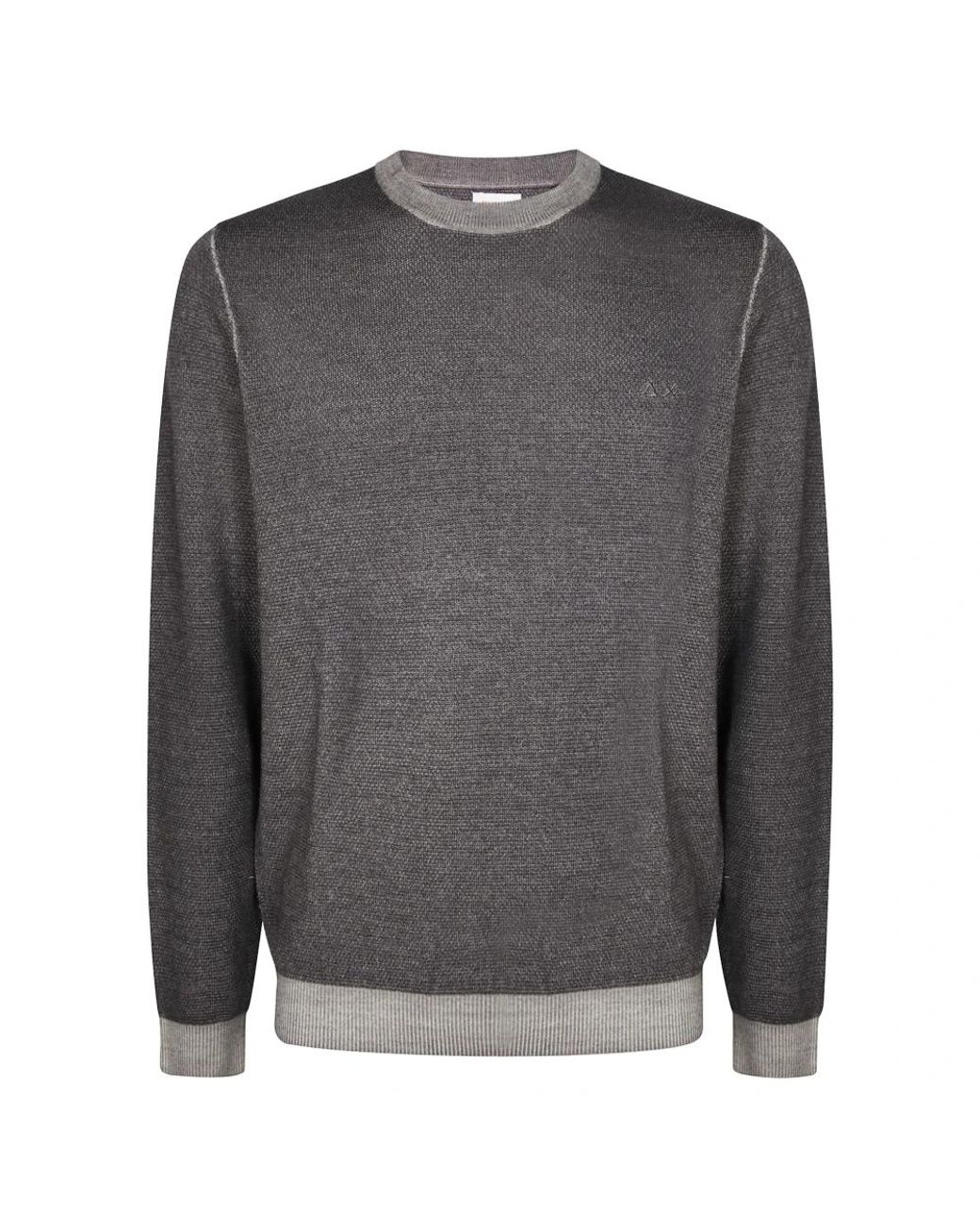 Sun 68 Gray Round-Neck Knitwear for men
