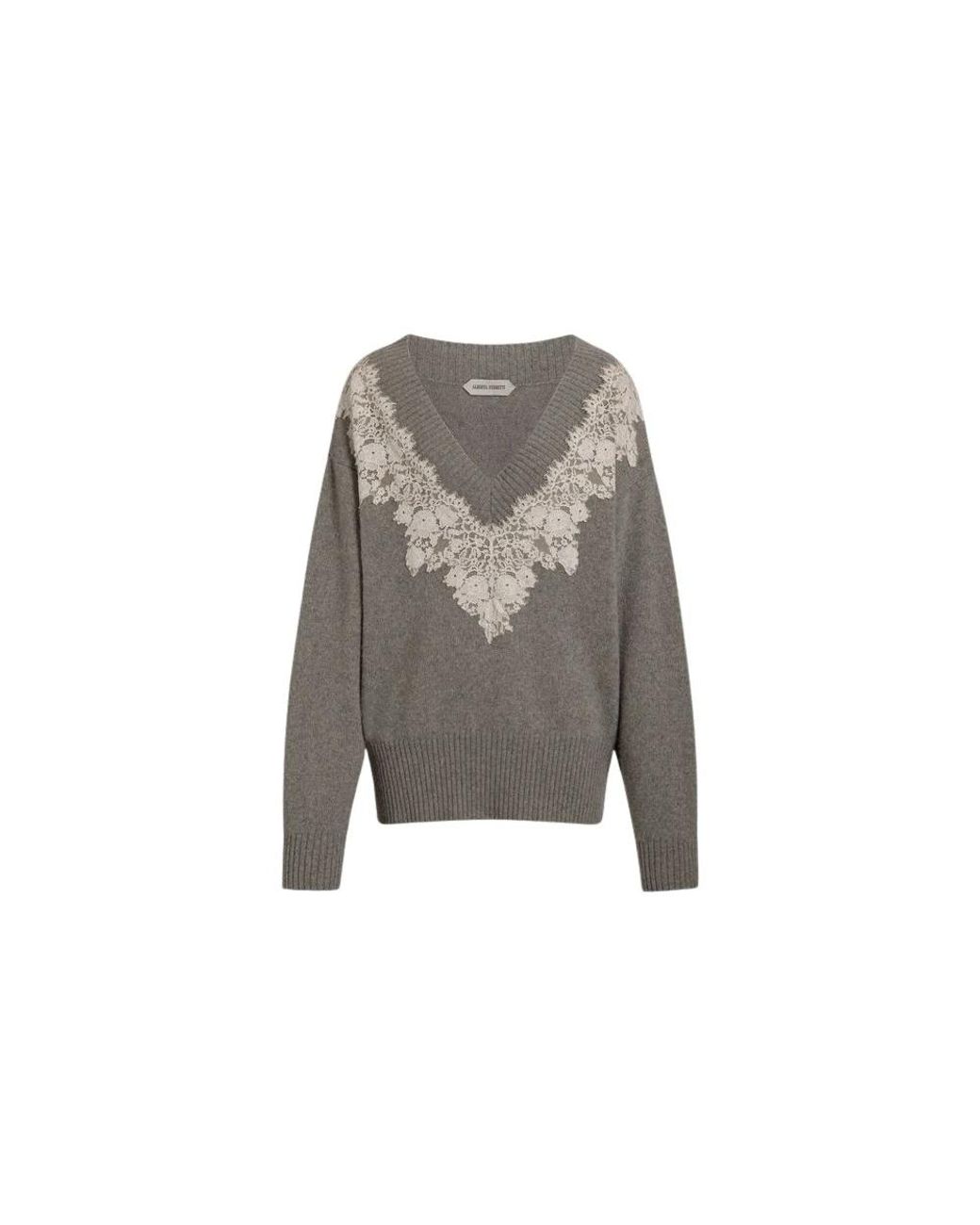 Alberta Ferretti Gray Cashmere Knitwear