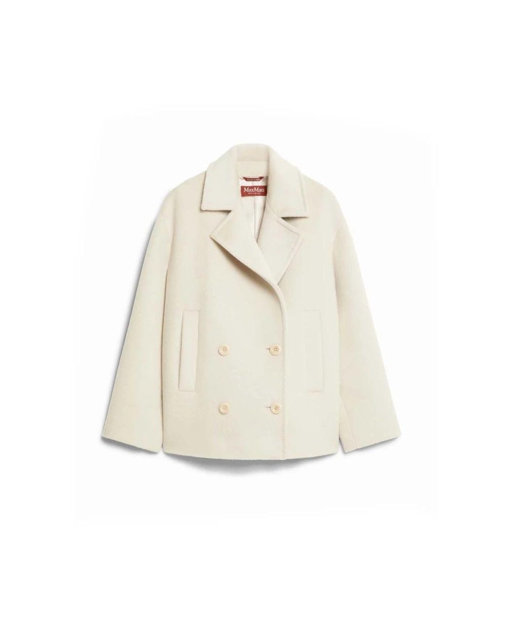 Max Mara White Double-Breasted Coats