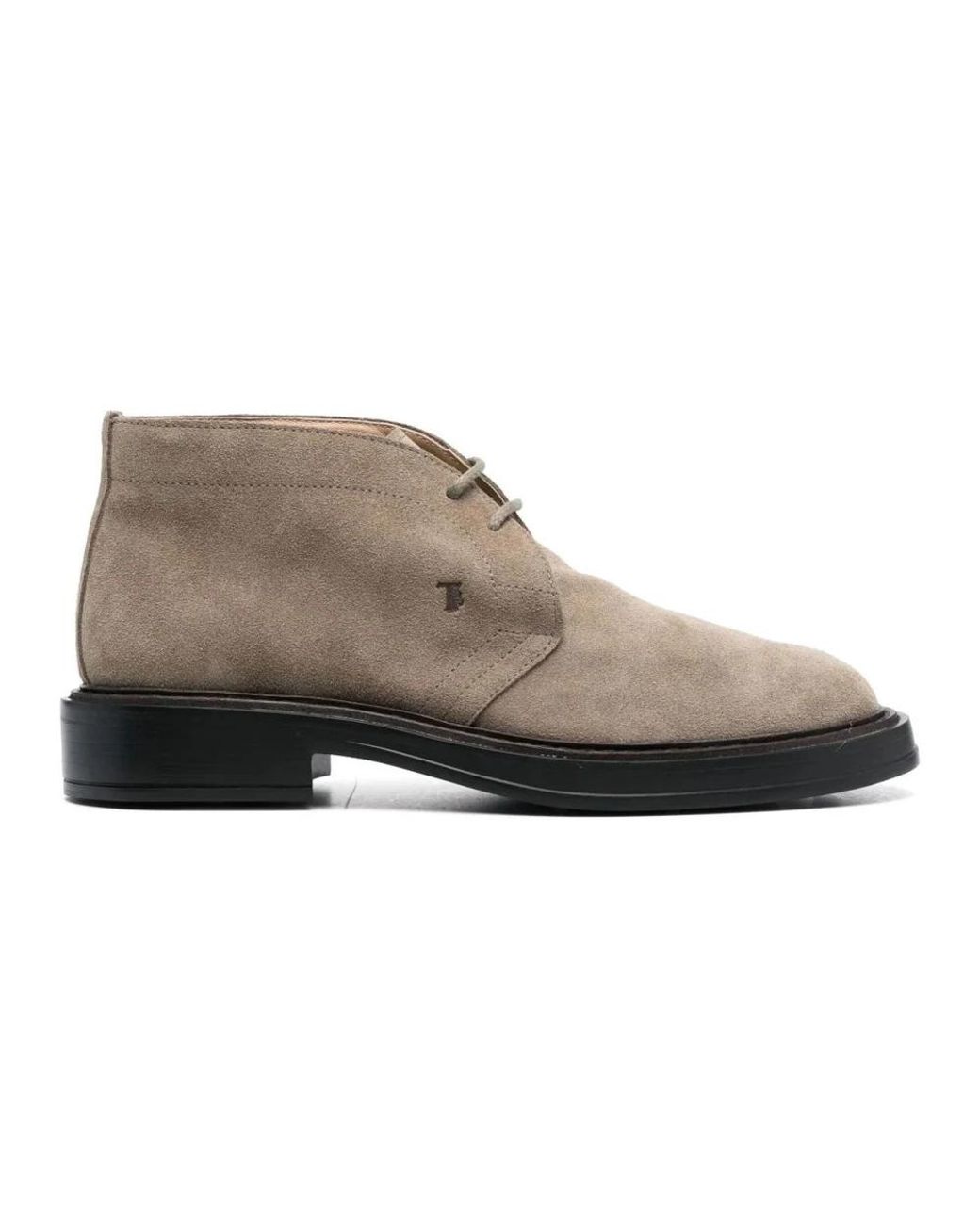 Tod's Gray Lace-Up Boots for men