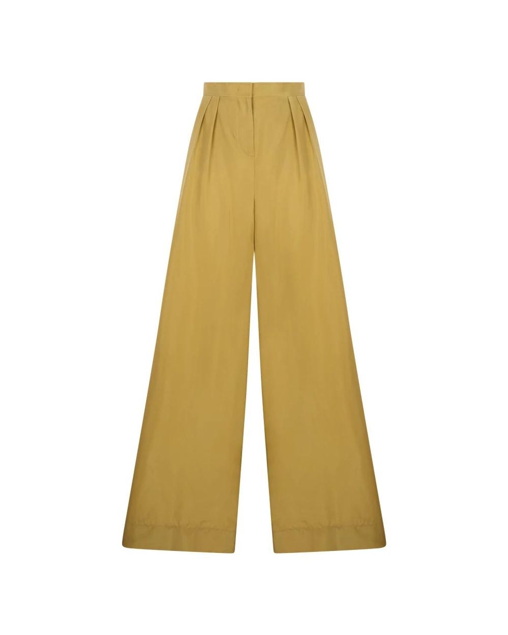Alberta Ferretti Yellow Wide Trousers