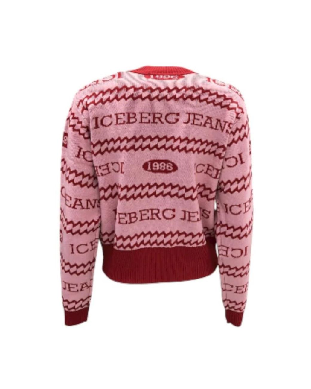 Iceberg Red Round-Neck Knitwear
