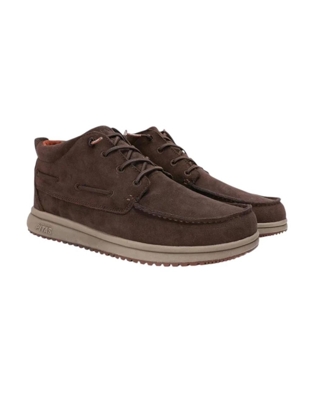 WALK IN PITAS Brown Lace-Up Boots for men