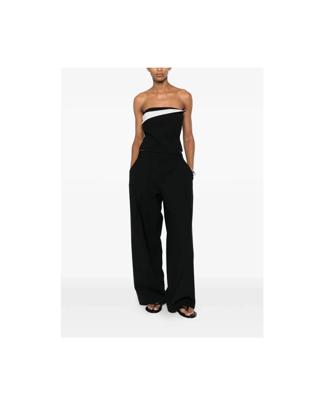 Sir Black Sleeveless Tops