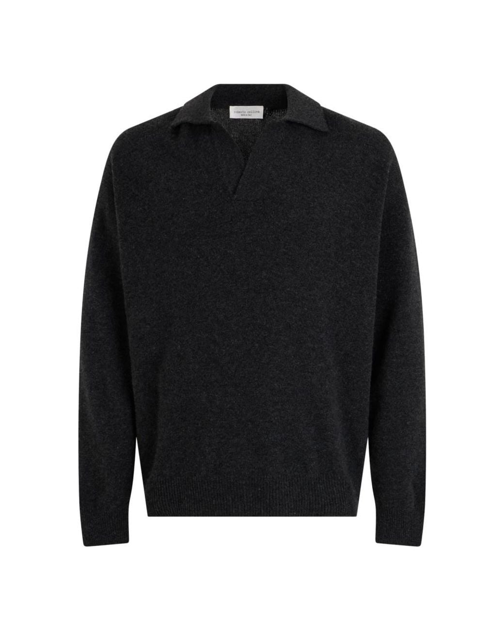 Roberto Collina Black V-Neck Knitwear for men