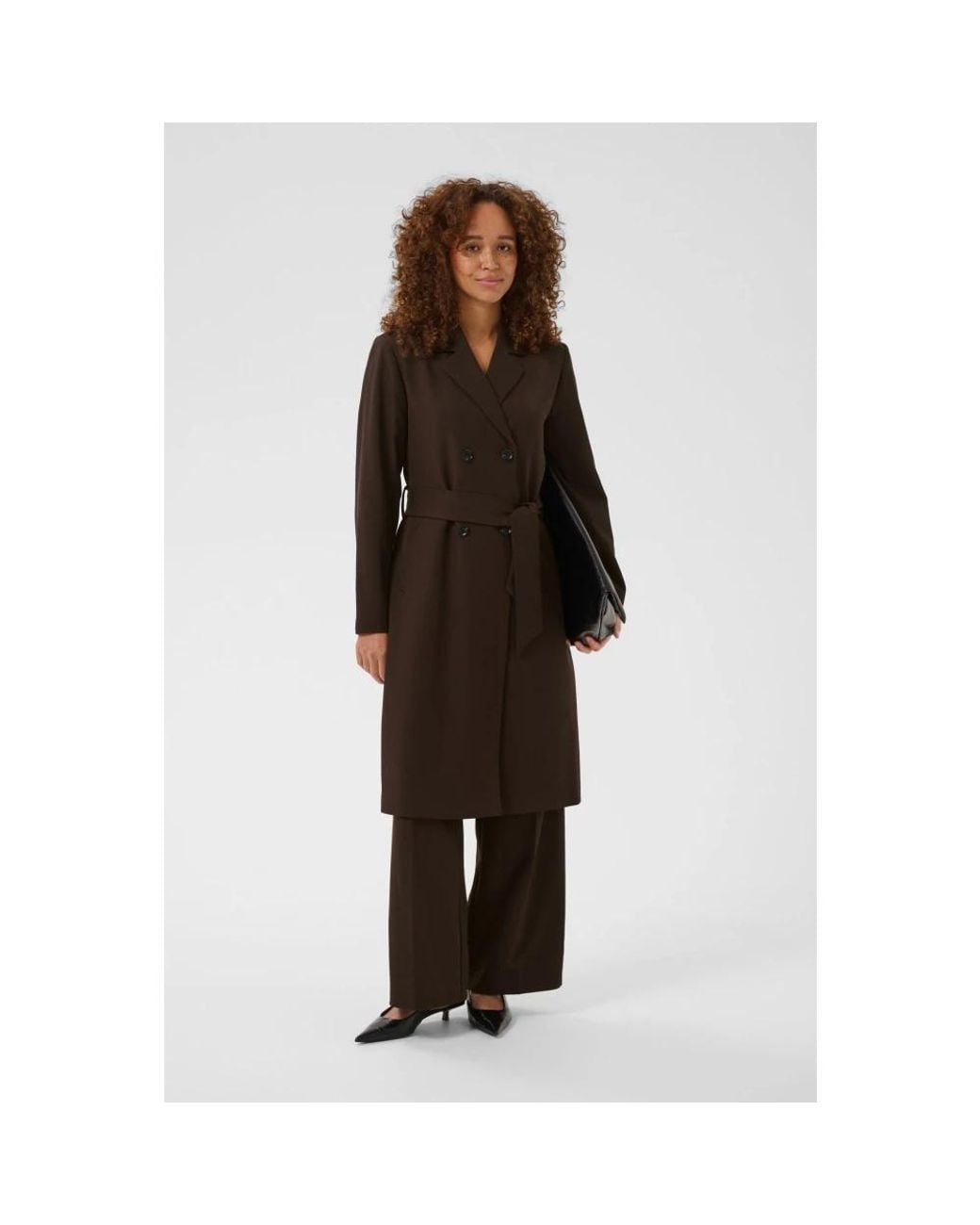 Kaffe Black Belted Coats