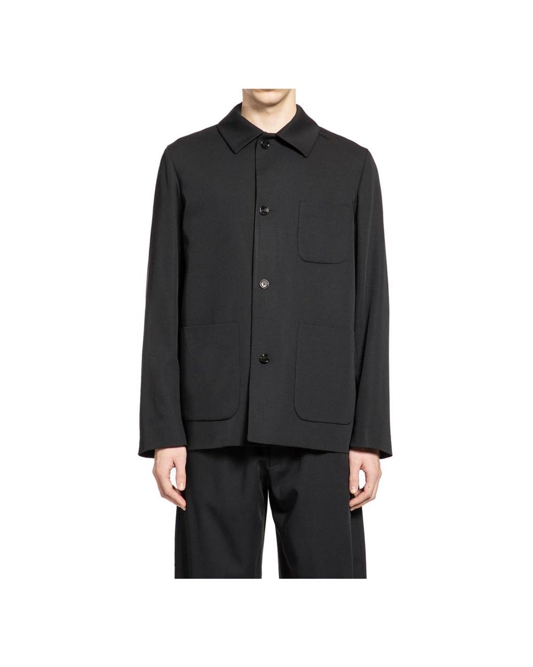 Lardini Linnen Overshirt in het Black voor heren