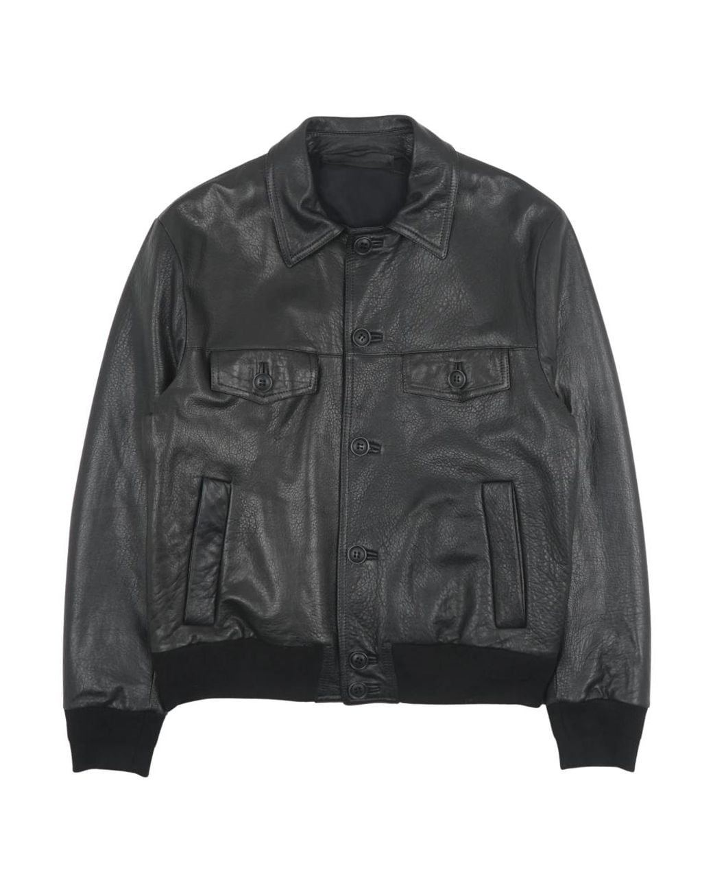 Salvatore Santoro Black Leather Jackets for men