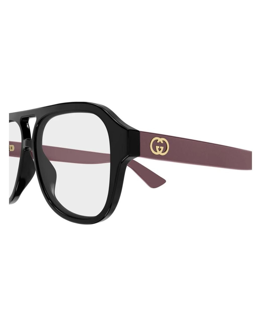 Gucci Black Aviator-Rahmen