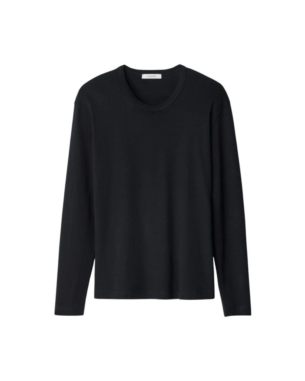 Lemaire Black Long Sleeve T-Shirts