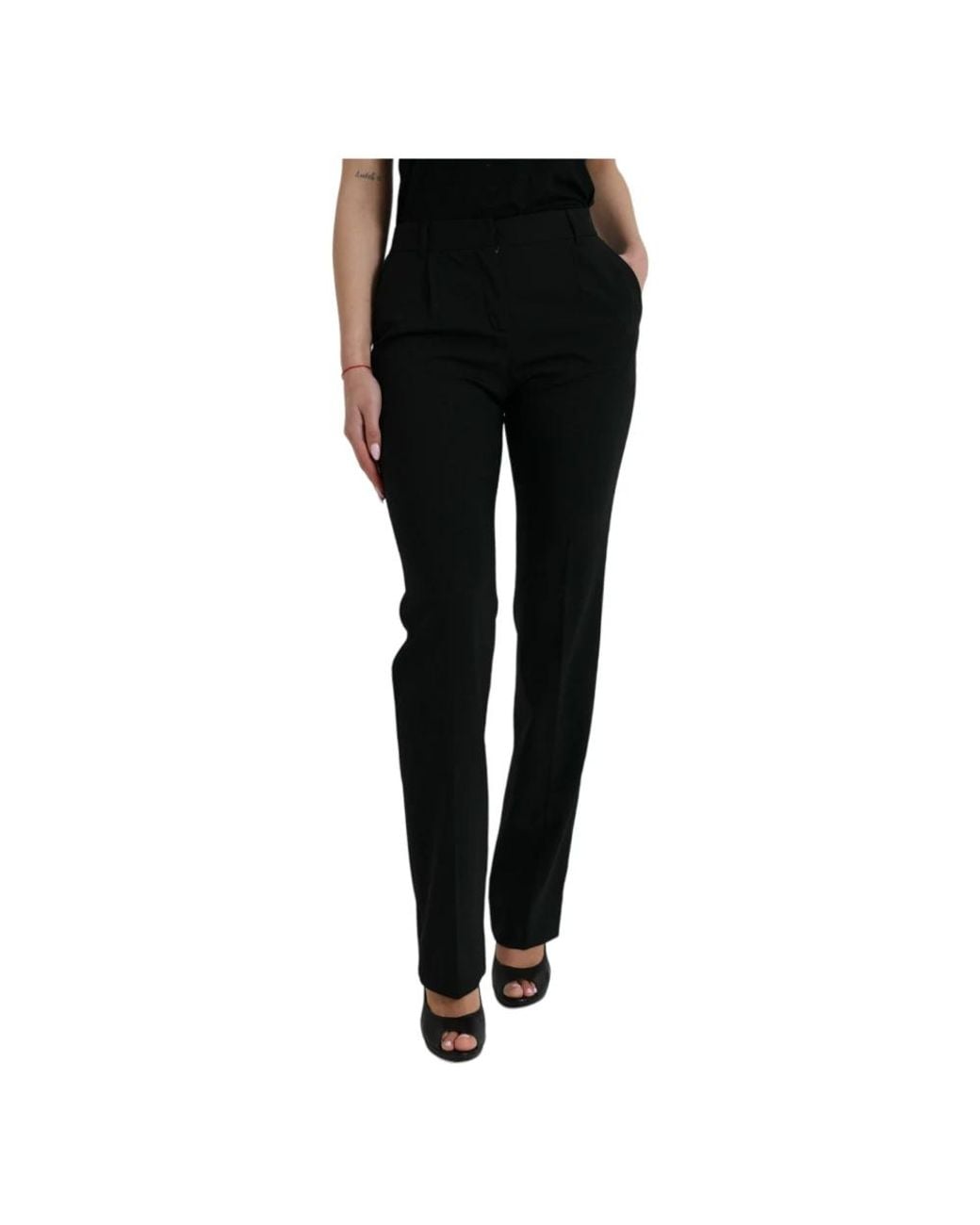 Dolce & Gabbana Black Straight Trousers