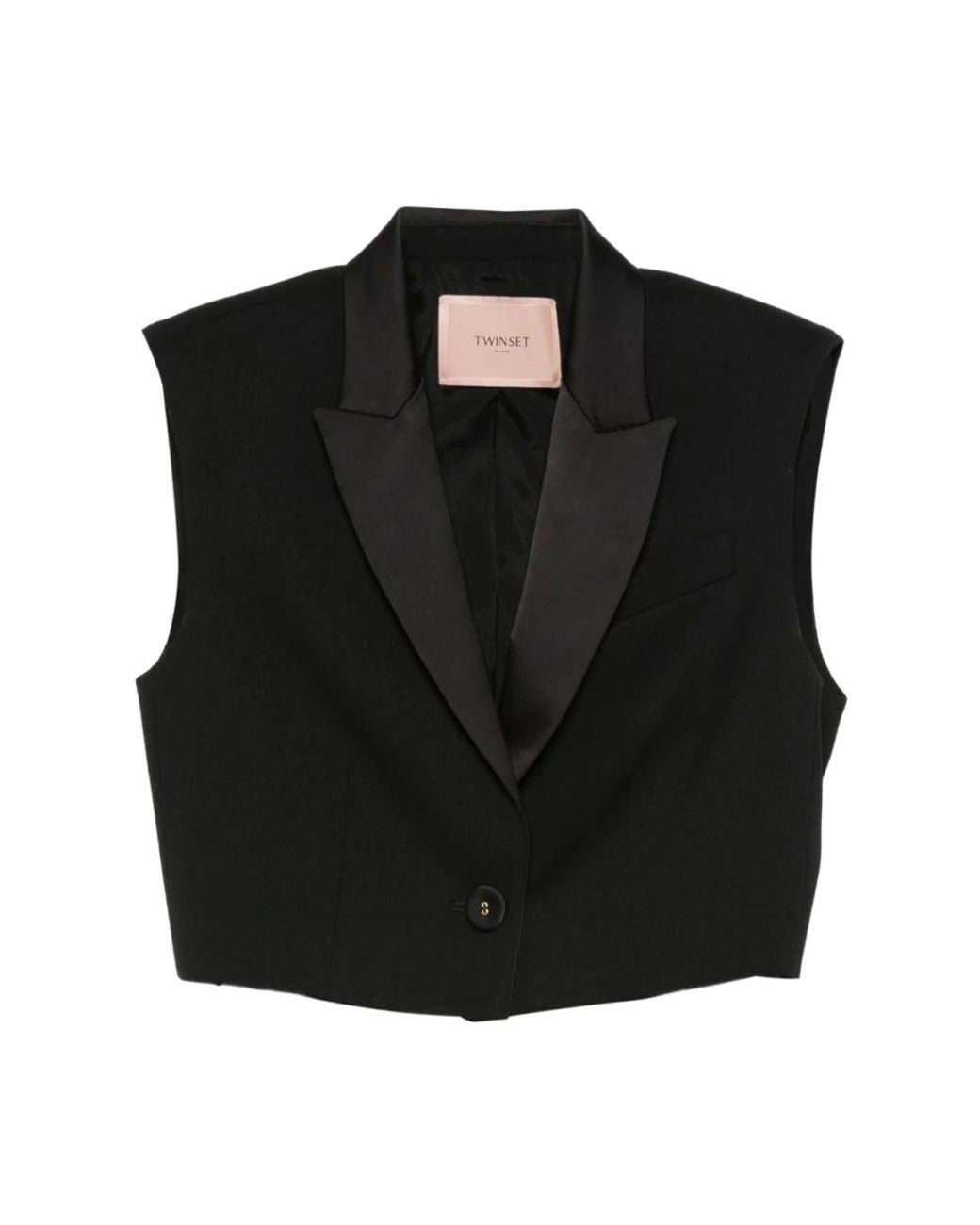 Twinset Black Vests