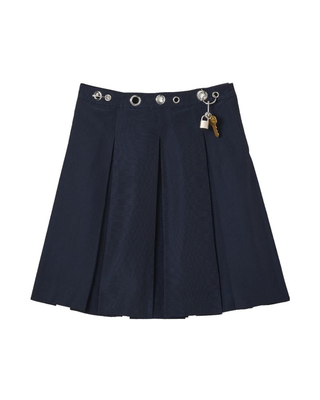 Marc Jacobs Safety Pin Plissé Rok in het Blue
