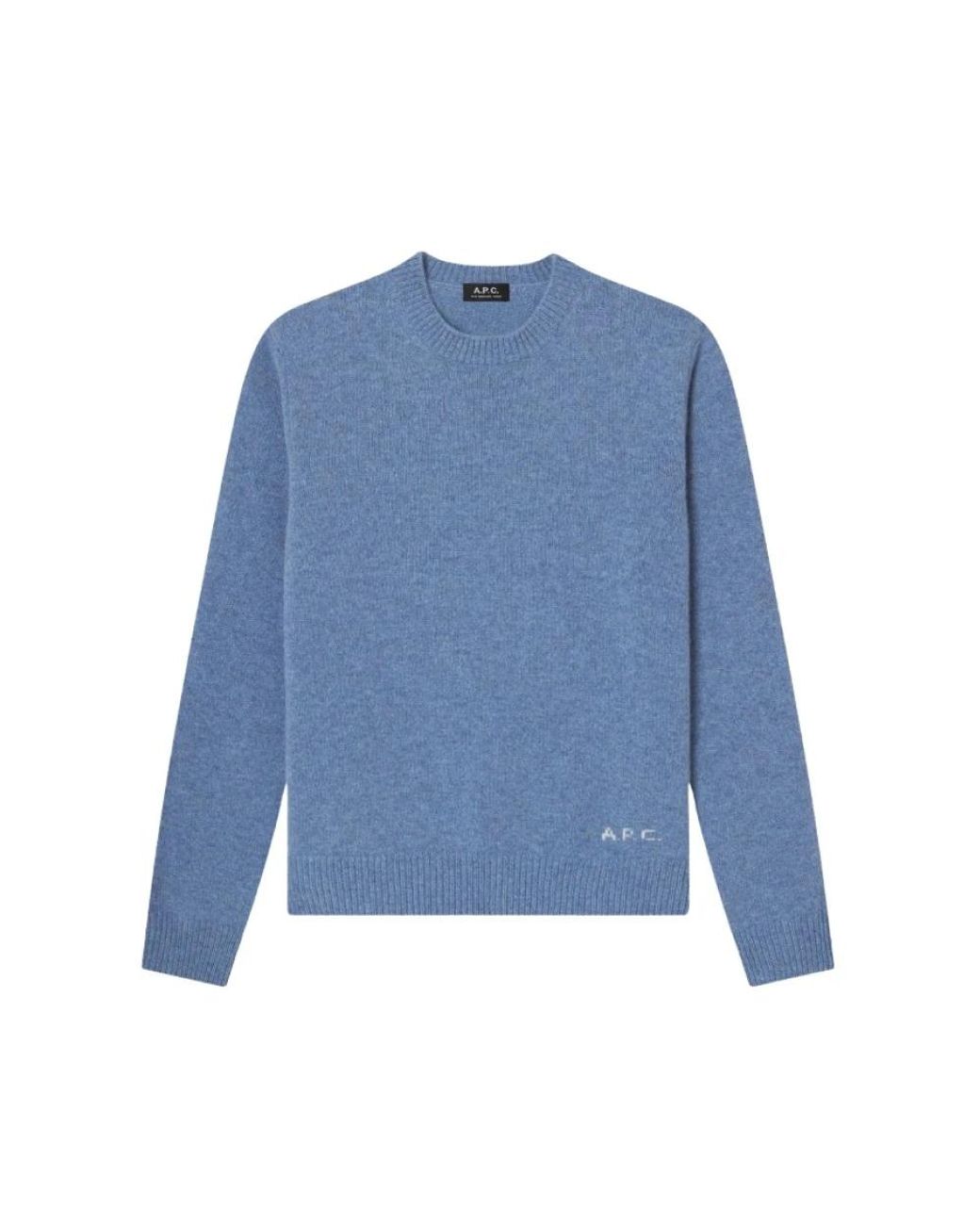 A.P.C. Blue Round-Neck Knitwear for men