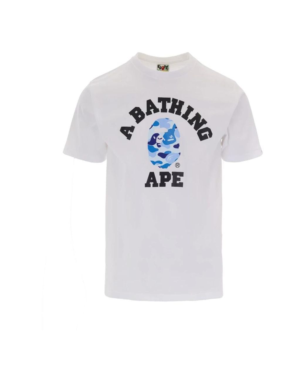 A Bathing Ape Abc Camo One Point Tee in het White voor heren