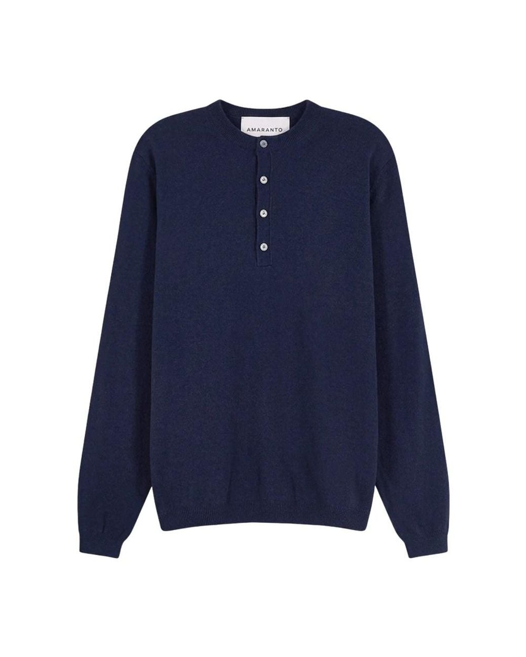Amaranto Blue Round-Neck Knitwear for men