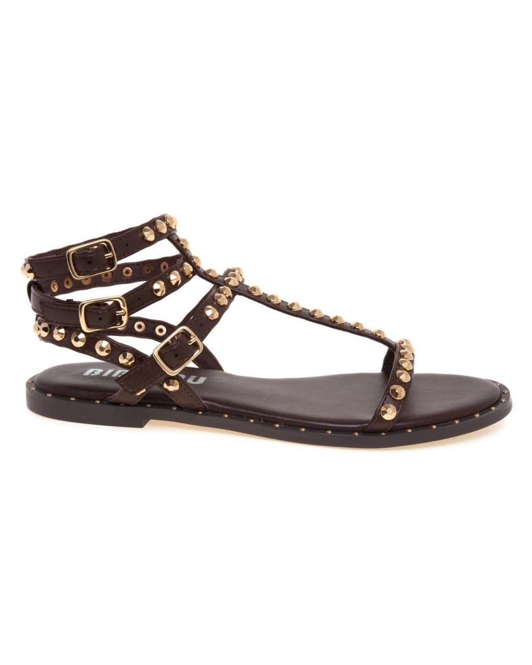Bibi Lou Brown Flat Sandals