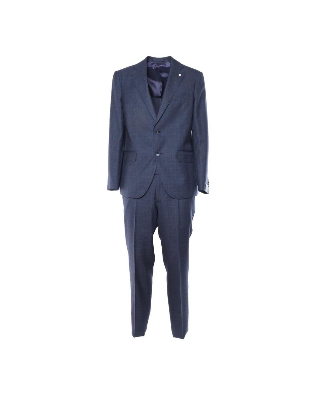 Lubiam Single Breasted Suit in het Blue voor heren