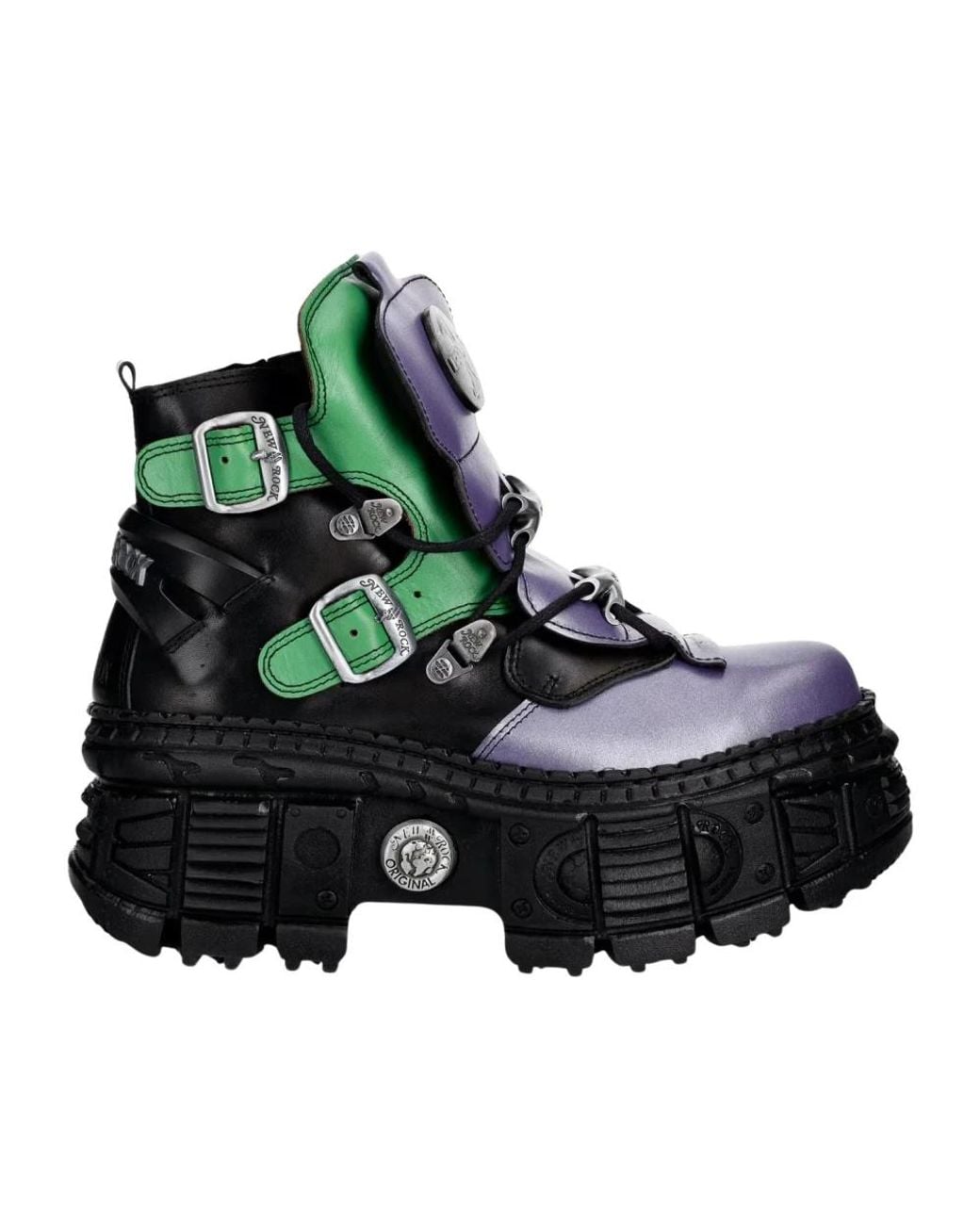 New Rock Green Wall Platform Schuh