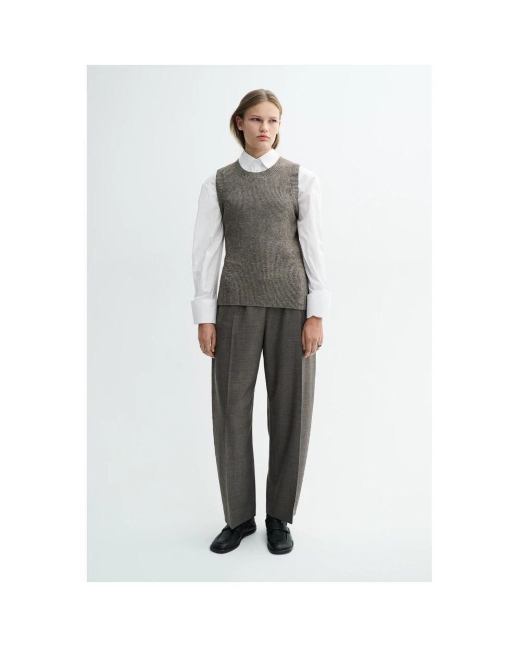Mark Kenly Domino Tan Gray Wide Trousers